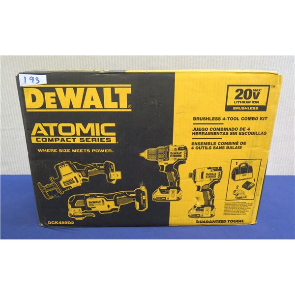 DeWalt DCK489D2 Brushless 4-Tool Combo Kit in Box
