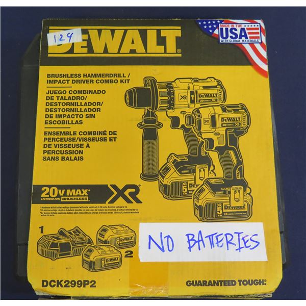 DeWalt DCK299P2 Hammerdrill/Impact Driver Combo Kit in Box (no battery)