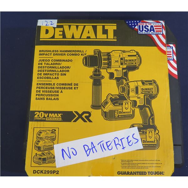DeWalt DCK299P2 Hammerdrill/Impact Driver Combo Kit in Box (no battery)