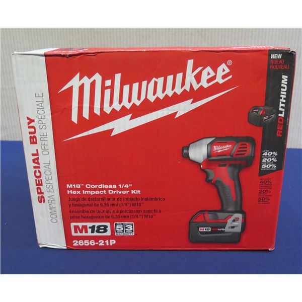 Milwaukee 2656-21P Hex Impact Driver Kit in Box