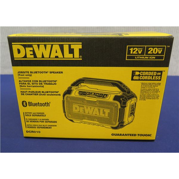 DeWalt DCR010 Jobsite Bluetooth Speaker in Box  (Tool Only)