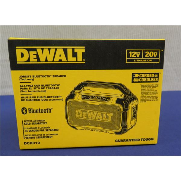 DeWalt DCR010 Jobsite Bluetooth Speaker in Box  (Tool Only)