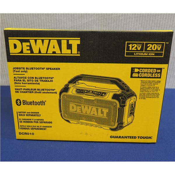DeWalt DCR010 Jobsite Bluetooth Speaker in Box  (Tool Only)