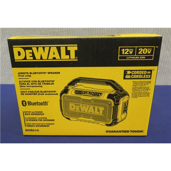 DeWalt DCR010 Jobsite Bluetooth Speaker in Box  (Tool Only)