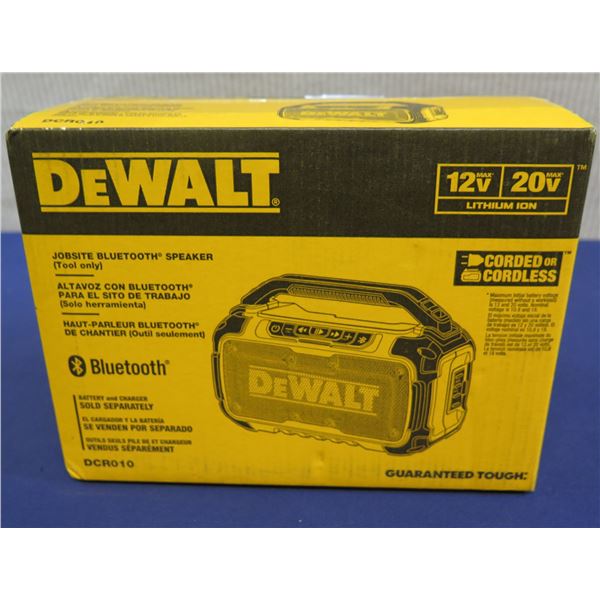 DeWalt DCR010 Jobsite Bluetooth Speaker in Box  (Tool Only)