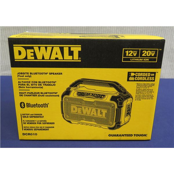 DeWalt DCR010 Jobsite Bluetooth Speaker in Box  (Tool Only)