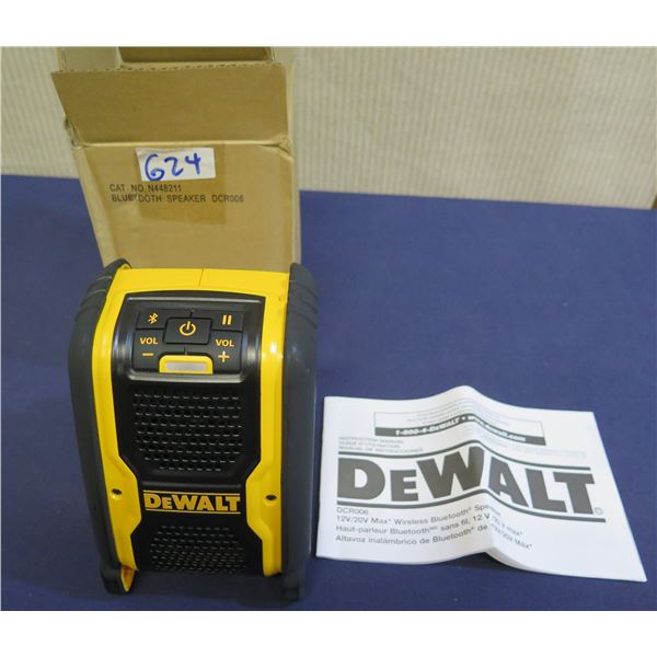 DeWalt DCR006 Bluetooth Speaker in Box