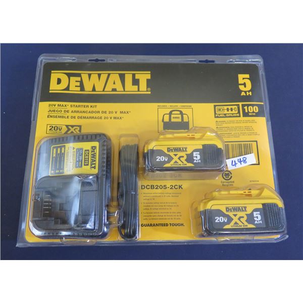 DeWalt DCB205-2CK 20V Max Starter Kit in Package