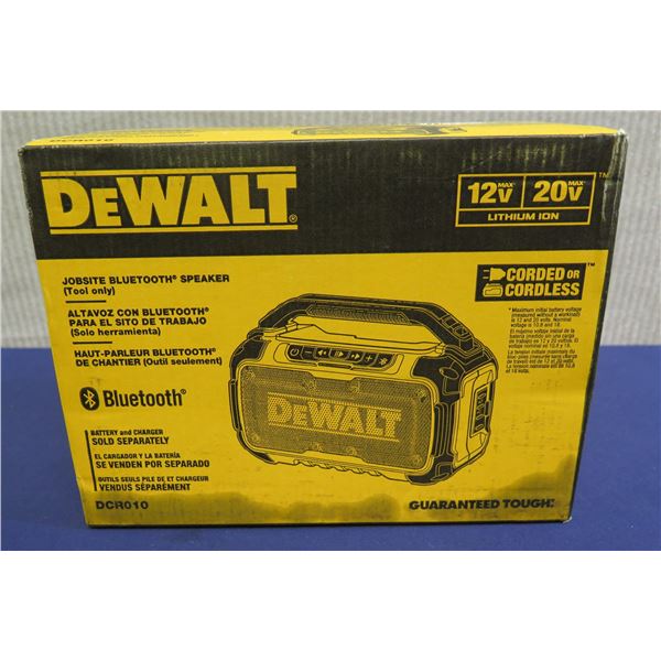 DeWalt DCR010 Jobsite Bluetooth Speaker in Box  (Tool Only)