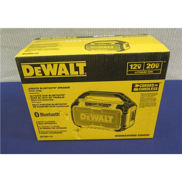 DeWalt DCR010 Jobsite Bluetooth Speaker in Box  (Tool Only)