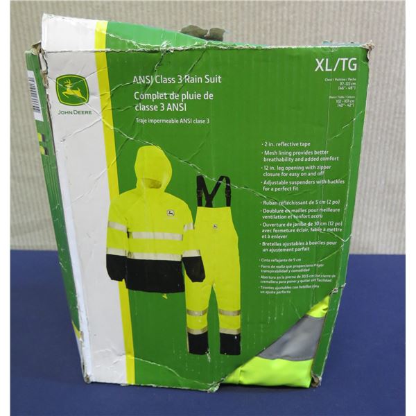John Deere ANSI Class 3 Rain Suit Size XL/TG in Box