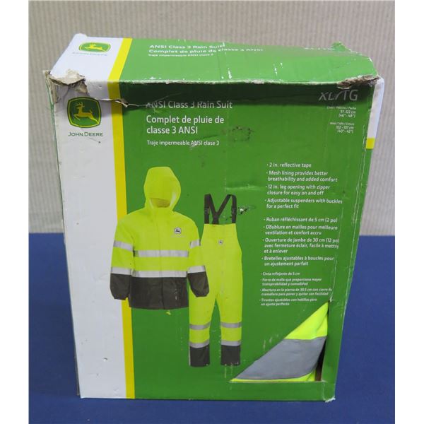 John Deere ANSI Class 3 Rain Suit Size XL/TG in Box
