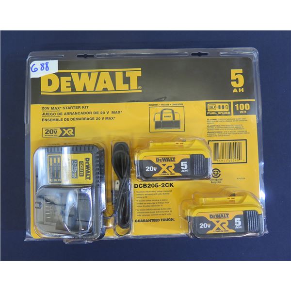 DeWalt DCB205-2CK 20V Max Starter Kit in Package