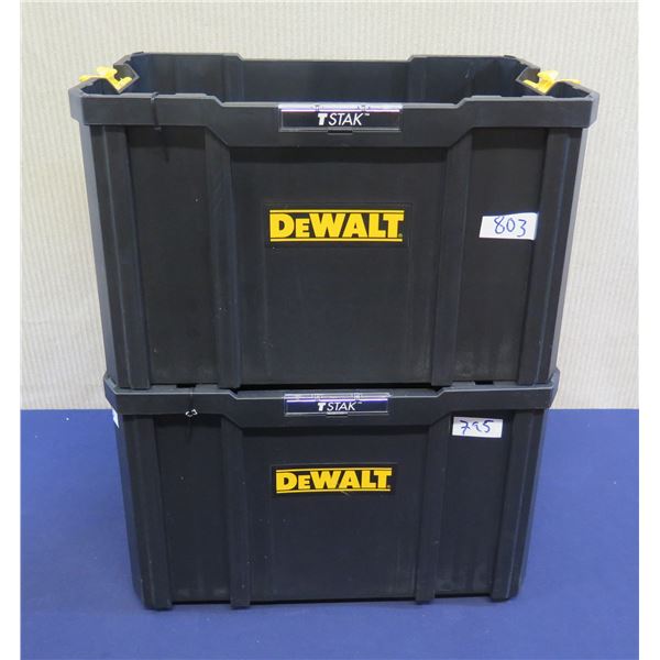 Qty 2 DeWalt DWST17809 TStak VIII Tote Boxes