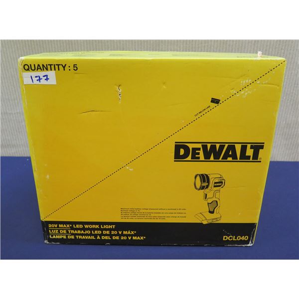 DeWalt DCL040 Work Light Box of 5