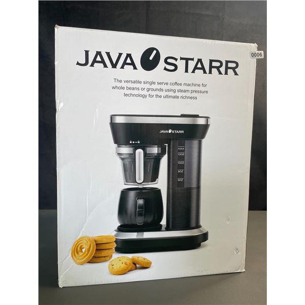 Lot of 1 Java Starr Single Serve Coffee Machine w/ Built-In Grinder for Whole Beans - BRAND NEW!