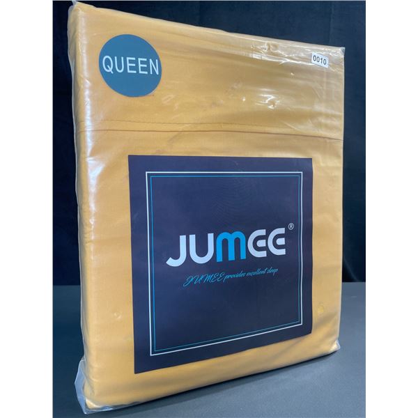 Lot of 1 Jumee Deep-Pocket 4PC Queen Size Sheet Set - Orange - Brand New