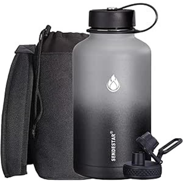 Lot of 1 Sendestar Double Wall Stainless Steel Insulated Water Bottle - Large 1.8L (64oz) - NEW