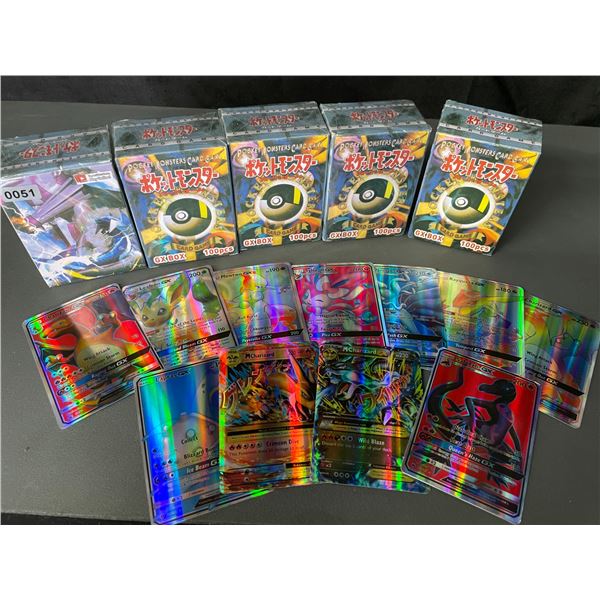 Lot of 5 Packs of Pokemon Fan Art Cards - Metallic Pokemon Art Cards - New