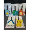 Image 1 : Lot of Pokemon Luggage Tags - 5PCS - Brand New!