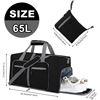 Image 2 : Lot of 1 Large 65L Foldable Travel Duffle Bag w/ Shoes Compartment - Brand New!