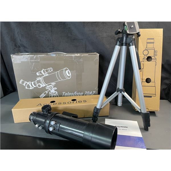 Lot of 1 Solomark 70AZ 400mm Telescope with Adjustable Tripod Stand - New