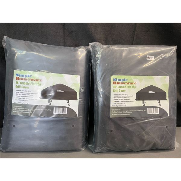 Lot of 2 Simple Houseware 36-Inch Griddle Flat Top Grill/BBQ Covers - Brand New!