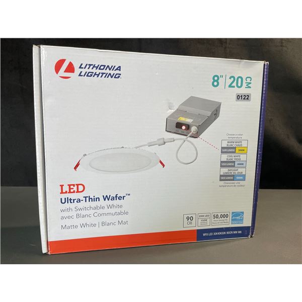 Lot of 1 LED Ultra-Thin Wafer 8" Recessed DownLight - New