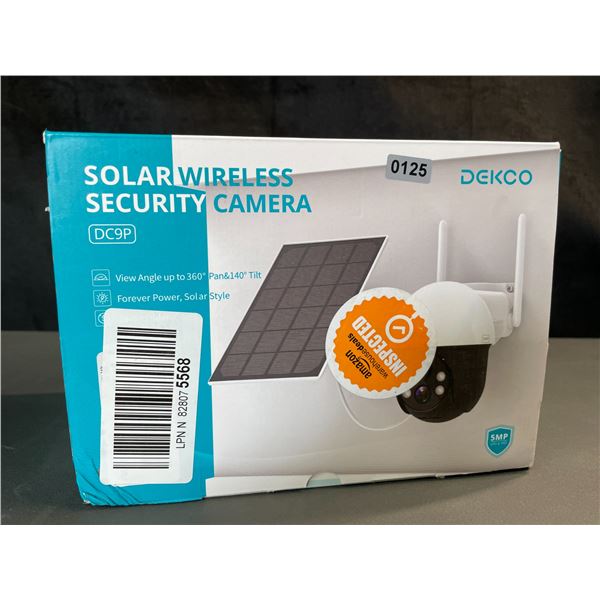 Lot of 1 Dekco Solar Wireless Outdoor Security Camera - New