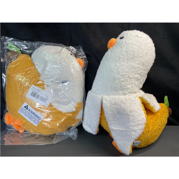 Lot of 2 Banana Duck Plushies - Brand New