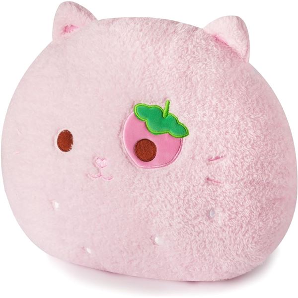 Lot of 2 Pink Cat "Squishmallow" Inspired Large Squishy Pillows/Kawaii Plushie Pillows - Brand New