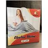 Image 1 : Lot of 1 Mia & Coco Electric Heated Throw Blanket - 50x60inch - Grey - Brand New!