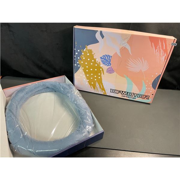 Lot of 2 Fuzzy Cat Ear Steering Wheel Covers - Blue Cat Design - Brand New!