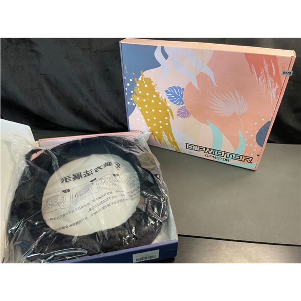 Lot of 2 Fuzzy Cat Ear Steering Wheel Covers - Black Cat Design - Brand New!