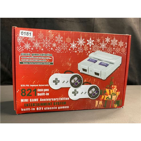 Lot of 1 Mini Game Anniversary Edition Entertainment System - 821 Classic/Retro Video Games Built-In