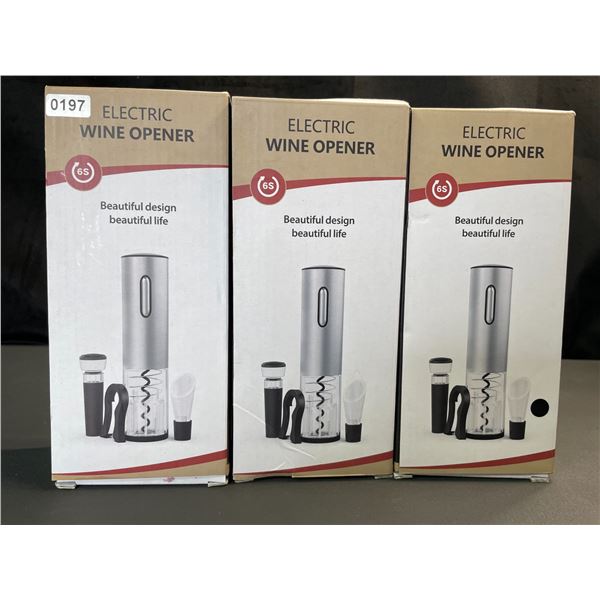 Lot of 3 Electric Wine Openers - Brand New