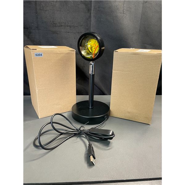 Lot of 2 Sunset Projection Lamps - Brand New
