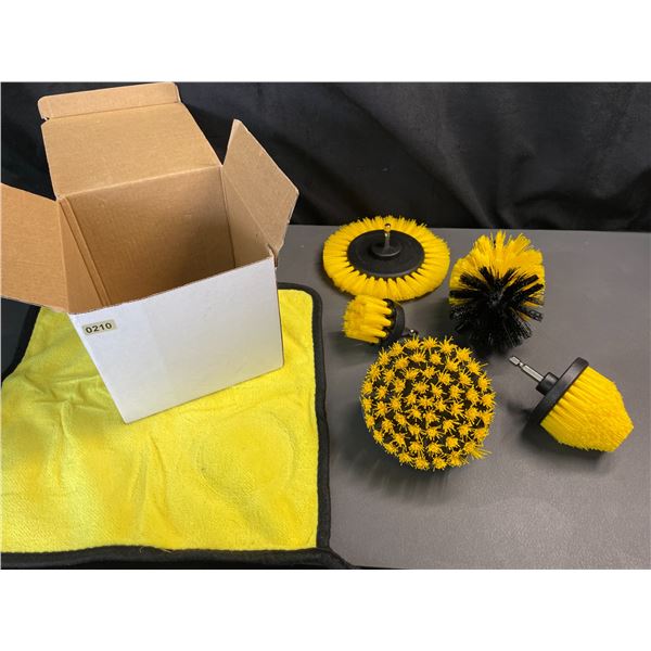 Lot of 1 Drill Brush Cleaning/Detailing Attachment Set - Brand New!