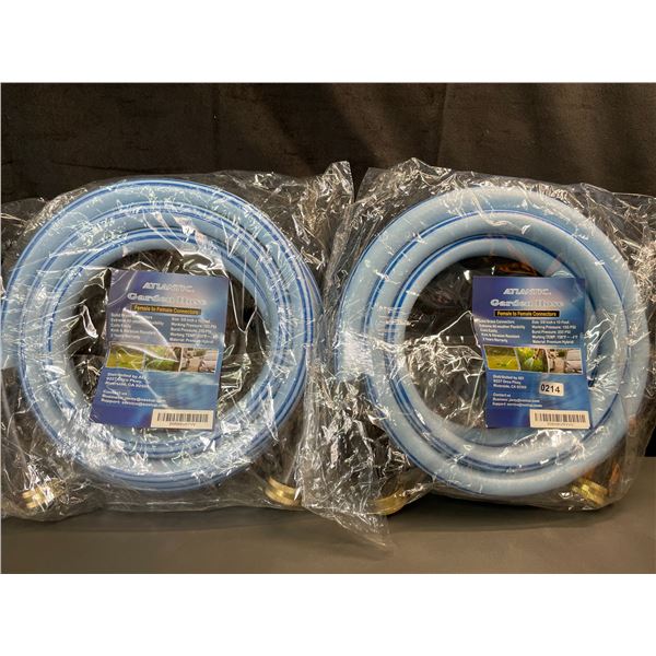 Lot of 2 Atlantic Garden Hoses - 10FT Length Each - Brand New!
