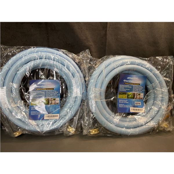 Lot of 2 Atlantic Garden Hoses - 10FT Length Each - Brand New!