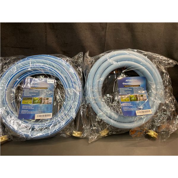 Lot of 2 Atlantic Garden Hoses - 10FT Length Each - Brand New!