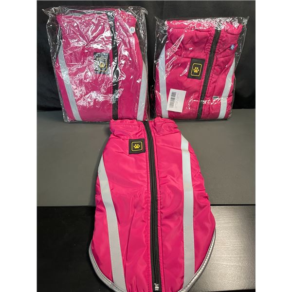 Lot of 3 Dog Reflective Vests - Size XL - Brand New