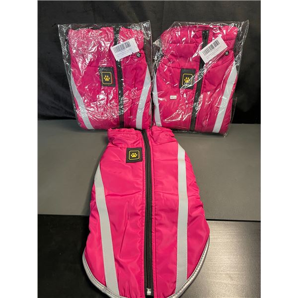 Lot of 3 Dog Reflective Vests - Size XL - Brand New