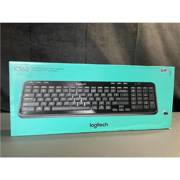 Lot of 1 Logitech K360 Compact and Slim Wireless Keyboard - Brand New