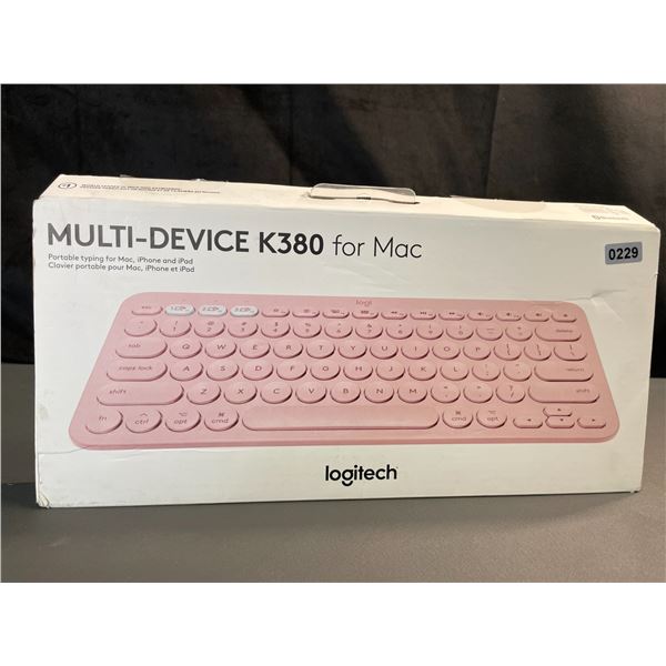 Lot of 1 Logitech Multi-Device K380 Wireless Keyboard for Mac - Pink - Brand New