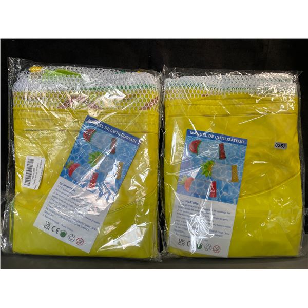 Lot of 2 Inflatable Pool Floaties - Fruit Loungers - Brand New