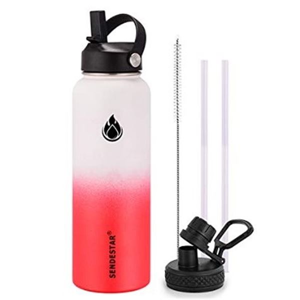 Lot of 1 Sendestar Double Wall Stainless Steel Insulated Water Bottle - Large 1.2L (40oz)