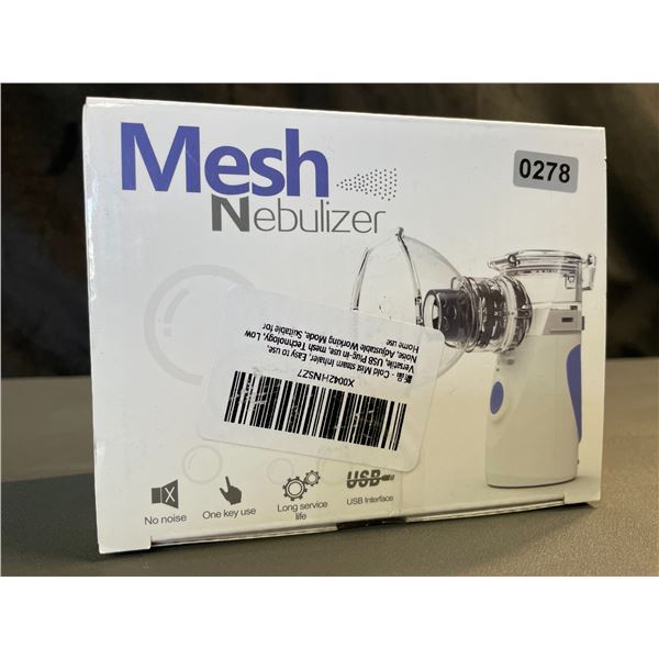 Lot of 1 Mesh Nebulizer/Cold Mist Steam Inhaler Device - Brand New