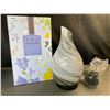 Image 1 : Lot of 1 Glass Essential Oil Aroma Diffuser - Black/Grey Design - New