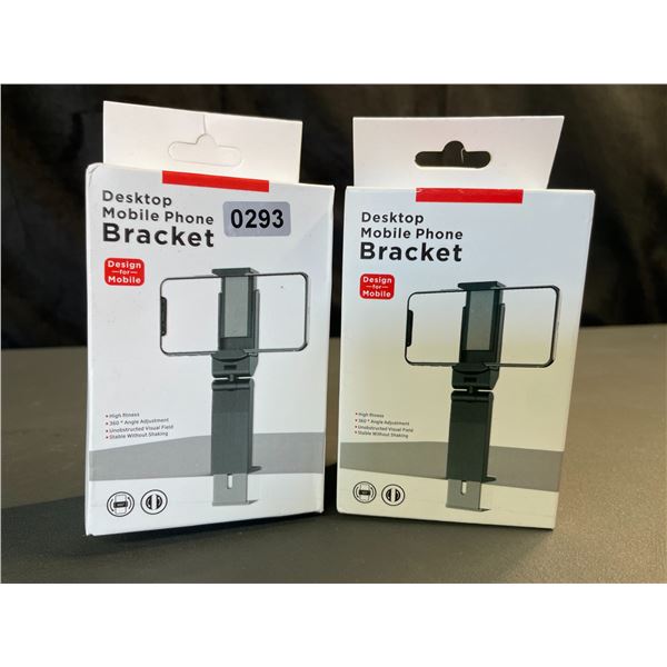Lot of 2 Desktop Mobile Phone Brackets - New